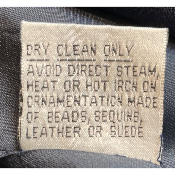 John Meyer Norwich Womens Size 12 Blue Vintage Lined Beaded Shoulder Pads Blazer - Picture 10 of 11